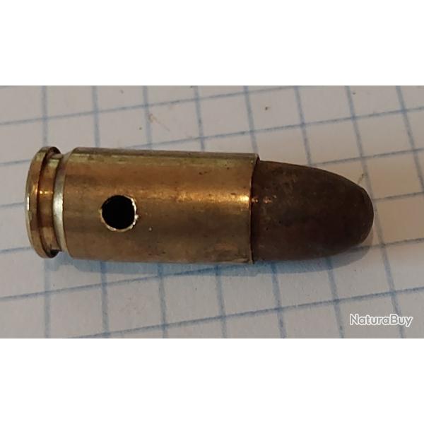 Cartouche neutralise - 9mm - Geco -  Ogive blind nez rond 115 grains poreux