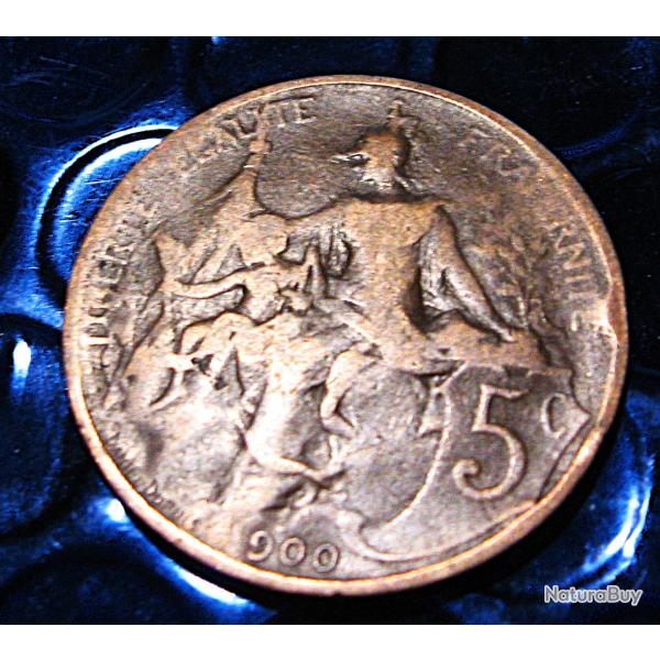 France 5 centimes 1900 bronze D.Dupuis tb