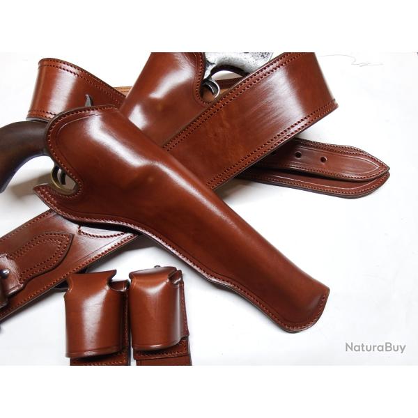 HOLSTERS "WILD BILL HICKOK " et ceinturon (Entreprise artisanale franaise )