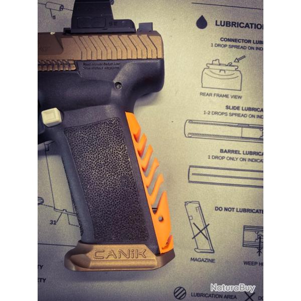 Grip custom "Mod6" ORANGE Canik TTI  / METE / RIVAL
