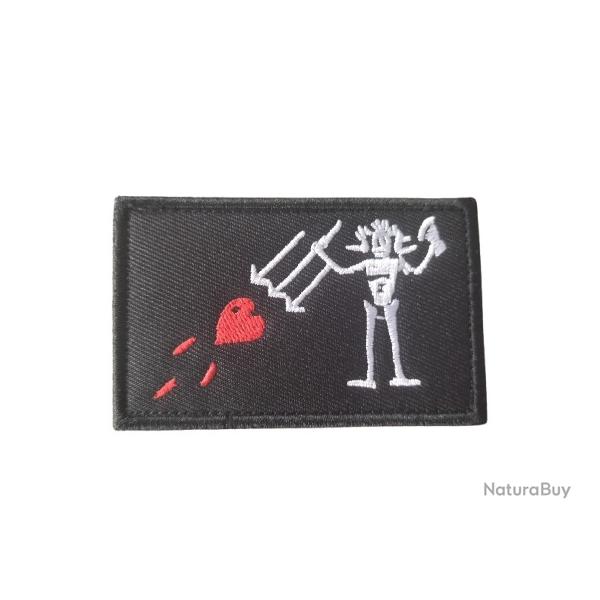 Patch Blackbeard Pirate Edward - Noir - n1 - Velcro - Livraison gratuite