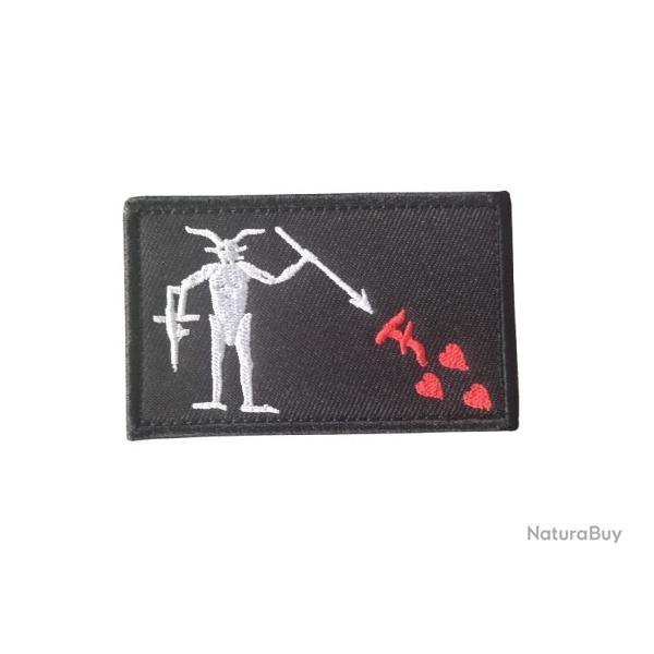 Patch Blackbeard Pirate Edward - Noir - n2 - Velcro - Livraison gratuite