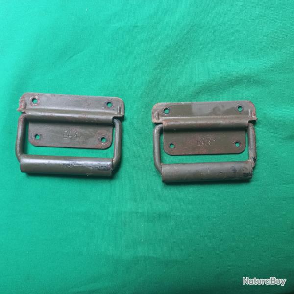 authentique poign�e ancienne malle militaire