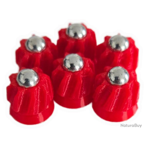 Slugs rouge bille acier 6mm pour HDR 50 HDR50 T4E Umarex x6