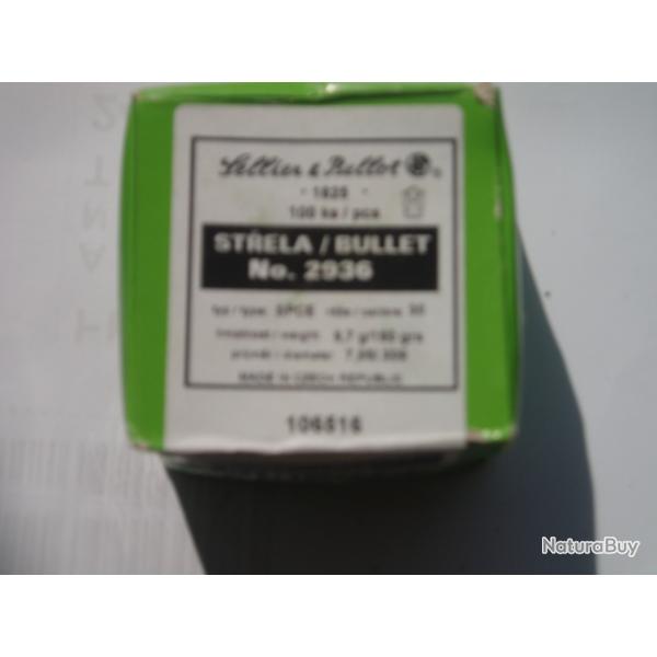 100 OGIVES SELLIER & BELLOT 150 GR SPCE CAL. 30