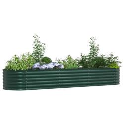 Bac sur&eacute;lev&eacute; Jardin Vert 320x80x44 cm Acier galva