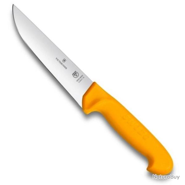 COUTEAU BOUCHER SWIBO 18CM JAUNE - VICTORINOX