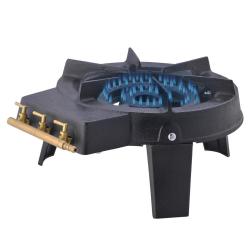 RECHAUD FONTE X3 BRULEURS +PIEDS+ROBINETS - LE PRATIQUE