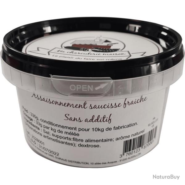 ASSAISONNEMENT SAUCISSE FRAICHE SANS ADDITIFS 330GR - MA CHARCUTERIE MAISON