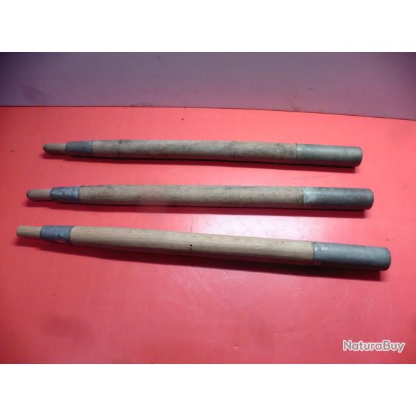 WW2 et aprs - lots de 3 montants en bois de mt de 1/2 tente de l'arme Franaise