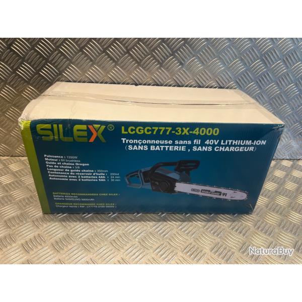 Silex tron�onneuse sans fil pour 2 batterie 20V - 40V avec guide et chaine oregon 40cm neuf
