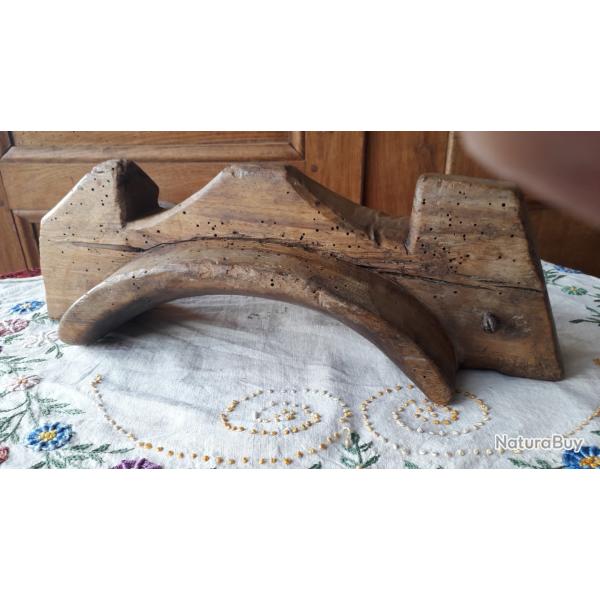 Rare Ancien Joug de Boeuf Simple Art Populaire D�coration Luminaire Objets D�tourn�s Curiosit�