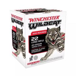 Cartouches WINCHESTER calibre 22LR WILDCAT 40gr DYNAPOINT x500