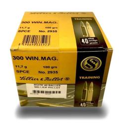 Munitions SELLIER BELLOT Cal.300 Win Mag SPCE 180gr - 11.7g x40