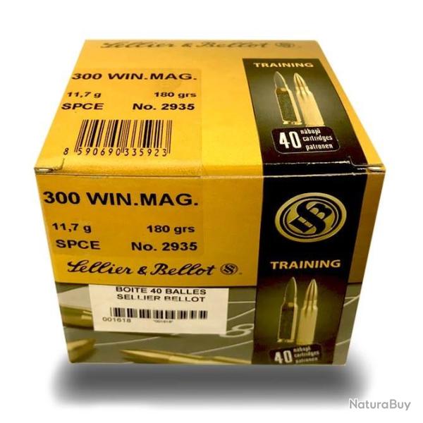 Munitions SELLIER BELLOT Cal.300 Win Mag SPCE 180gr - 11.7g x40