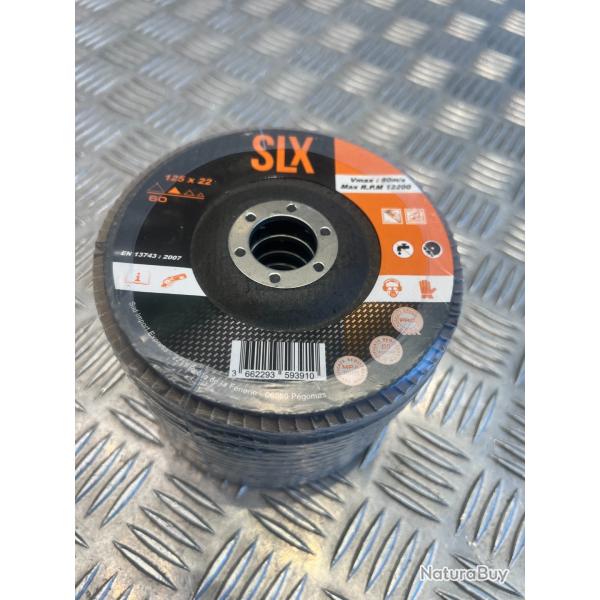 10 x disques a lamelles abrasif 125 mm 22 mm grain de 60 pon�age Silex