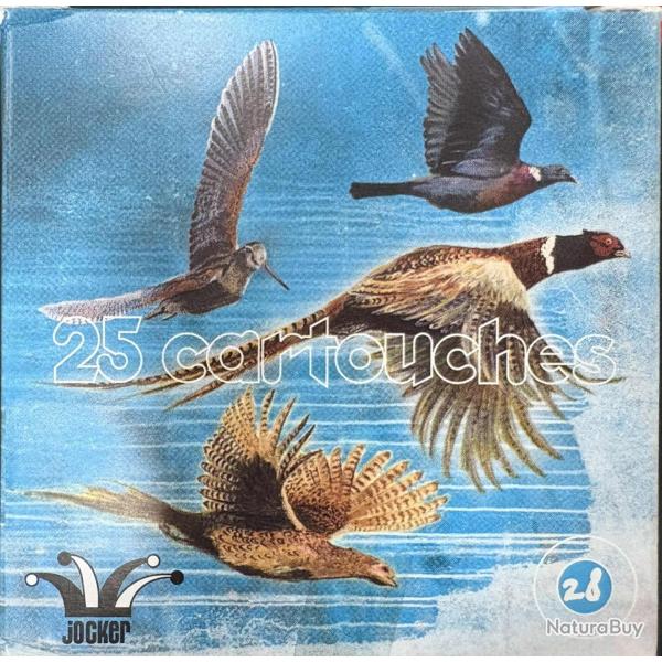 Cartouches JOCKER calibre 28/70 20g LA bj n�9 x25