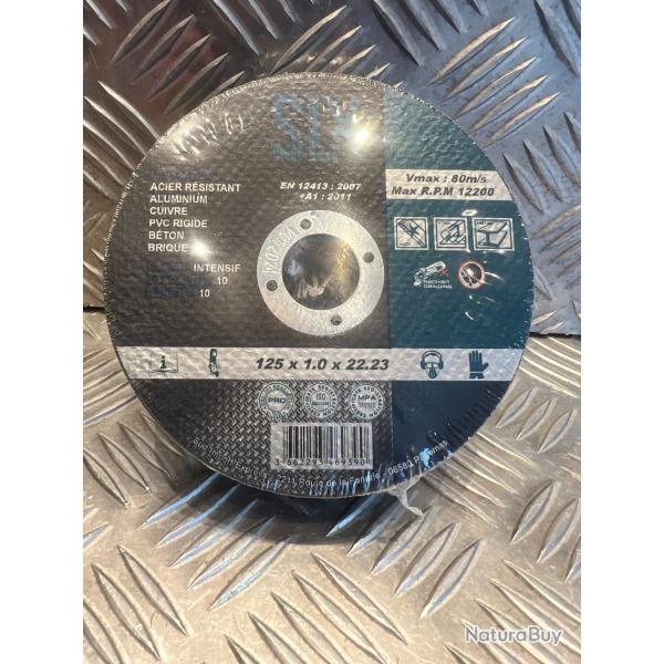 Silex 25 x disque a couper dcouper trononner metaux acier inox fer alu cuivre 125mm x 1.0mm x 22mm