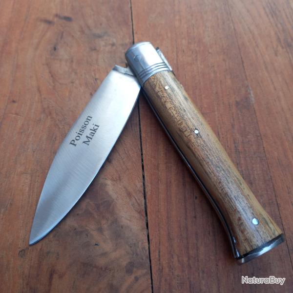 Joli Couteau Rgional KENAVO POISSON MAKI Manche en Bois