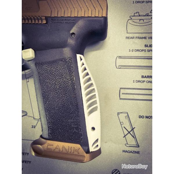 Grip custom "Mod1" GRIS CLAIR Canik TTI  / METE / RIVAL