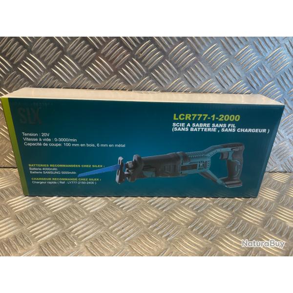 Silex scie sabre coupe bois metaux plastique sans fil pour batterie au Lithium 20v lcr777-1-2000 neu