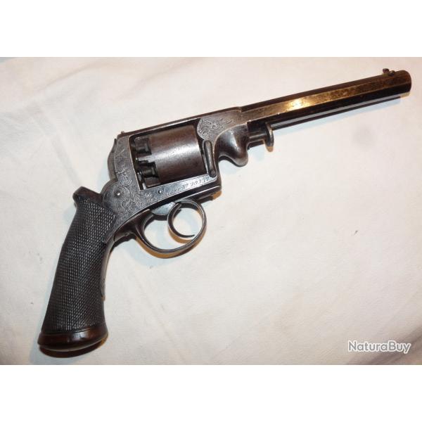 Revolver  percussion 5 coups BEAUMONT ADAMS 1856. Systme double action.