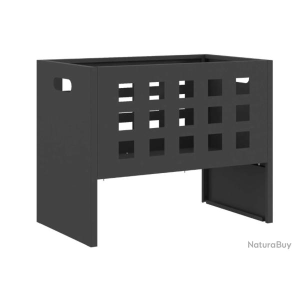 Brasero braise Noir 50 x 30 x 40 cm Acier r�sistant intemp�ries transportable facile ext�rieur