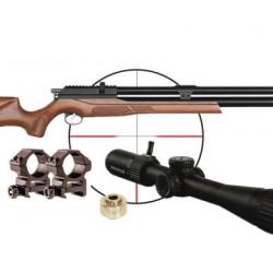 Pack Snowpeak M25W Wood PCP - Carabine &agrave; plomb calibre 5.5 mm 19.9 J