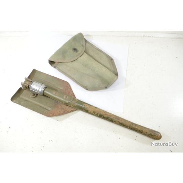 Pelle pliante style US, Arm�e Fran�aise ann�es 1950 - 1960. Surplus militaire, camping survie camp