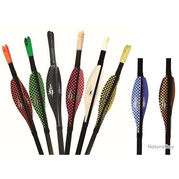 GASPRO - Plumes TARGET Med.�Shield�2.5" DROITIER (RH) CARBON BLACK