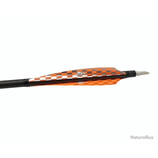 GASPRO - Plumes INDOOR 4.75" DROITIER (RH) SILVER-ORANGE
