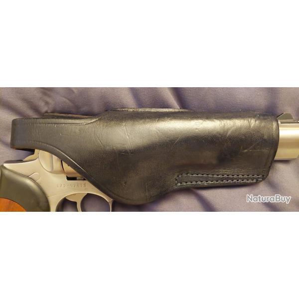 Holster pour revolver en cuir noir uniquement