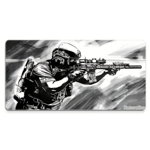 Tapis de nettoyage Soldat Noir/Blanc