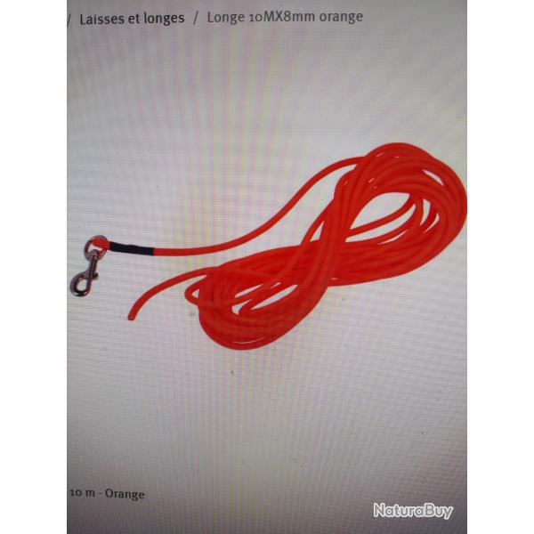 Longe 10mx8mm orange pro hunt ligne Verney Carron