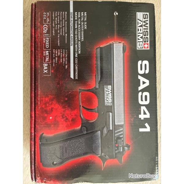 Pistolet C02 4,5mm bb (culasse fixe)