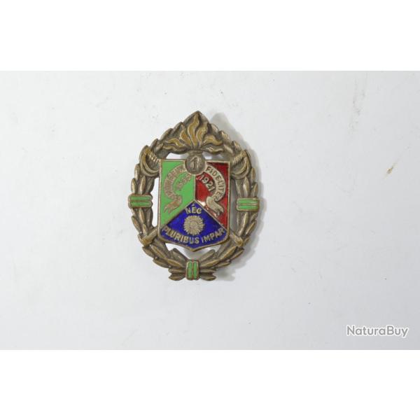 Insigne 1er Rgiment Etranger de Cavalerie REC, Drago dos guilloch argent Legion Etrangre