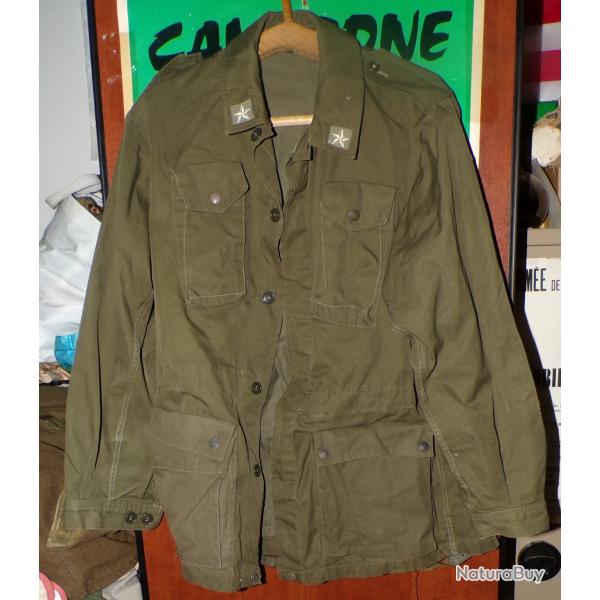 VESTE DE TREILLIS MILITAIRE DE L'ARMEE ITALIENNE 1979, TAILLE M SOIT 39-40� , BON ETAT VOIR PHOTOS