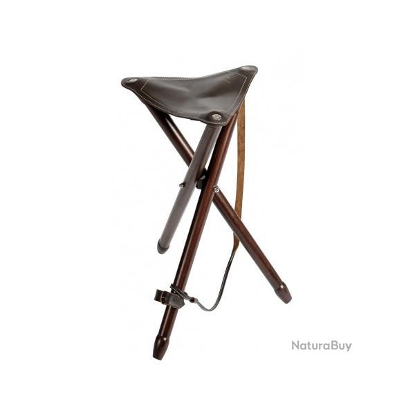 Si�ge tr�pied de chasse ProHunt tristan cuir marron 75cm