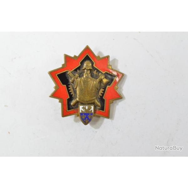 Insigne Ecole Sup�rieure du G�nie, Versailles, DRAGO �mail, G.2055 horizontal. Un anneau ressoud�