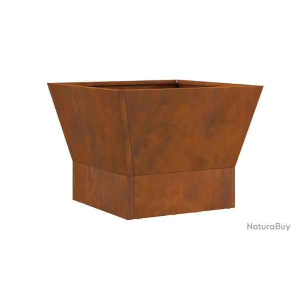 Brasero braise Marron 40 x 40 x 35 cm acier transportable pratique extrieur convivial