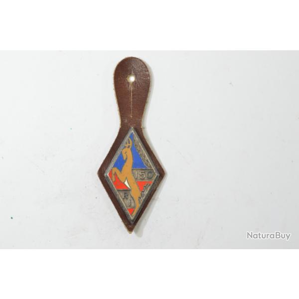 Insigne 150e Rgiment d'Infanterie 150 RI, FRAISSE G460 fixation 2 pontets, ocre