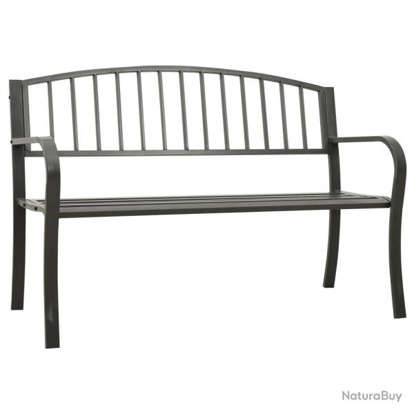 Banc de jardin Gris 120 cm Acier