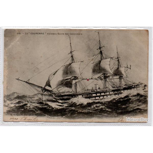 CPA - MARINE LA COURONNE - VAISSEAU ECOLE DES CANONNIERS N�1400