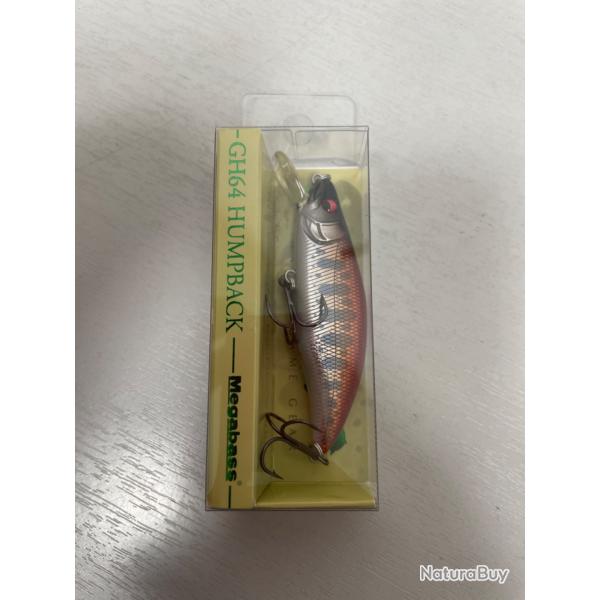 !! Ope -45%!! LEURRE MEGABASS GH64 HUMPBACK COL M RED STREAM II