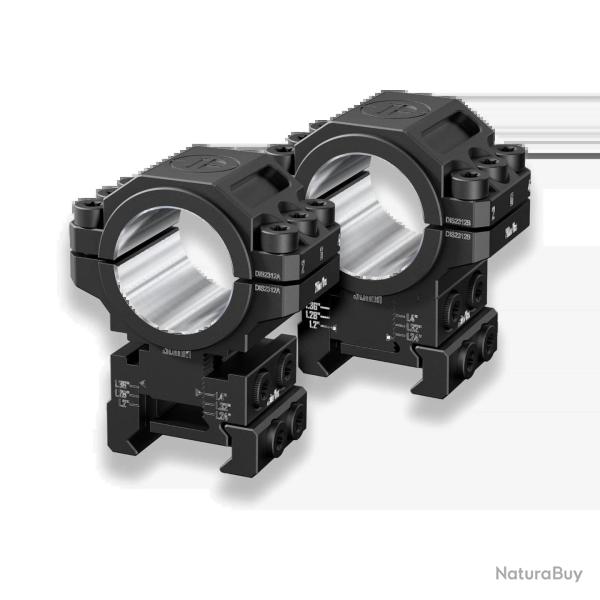 MONTAGE DISCOVERY 6061 ALUMINUM ADJUSTABLE SCOPE RINGS 25.4 A 30MM