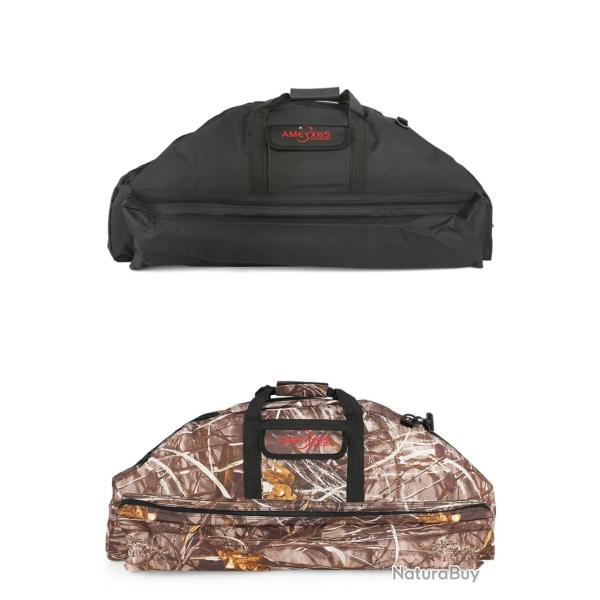 Sac � Arc de Tir � Poulies 95cm Housse de Transport Toile R�sistante Double Couche Chasse Noir