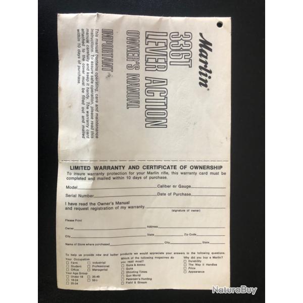 marlin 336T levier action