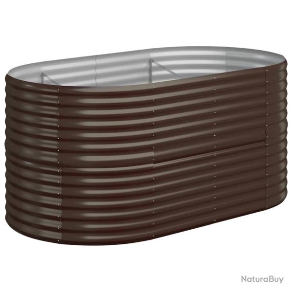 Jardini�re bac lit sur�lev� plantes fleurs terrasse jardin de jardin acier enduit de poudre marron