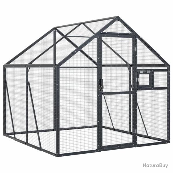 Voli�re cage � oiseaux 1,79 x 2 x 1,85 m aluminium anthracite 02_0045632