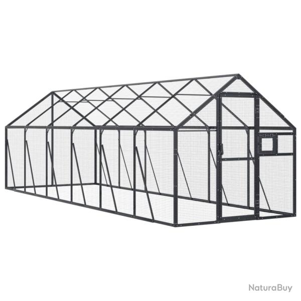Voli�re cage � oiseaux 1,79 x 6 x 1,85 m aluminium anthracite 02_0045635